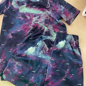 Nike Kids Matching Set - Multicolor Galaxy Print